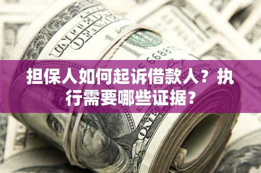 武汉担保人如何起诉借款人？执行需要哪些证据？