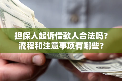 武汉担保人起诉借款人合法吗？流程和注意事项有哪些？