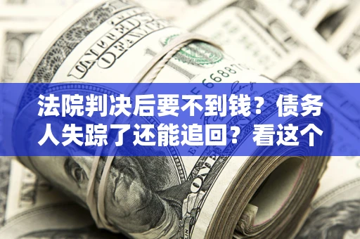 武汉法院判决后要不到钱？债务人失踪了还能追回？看这个方法！
