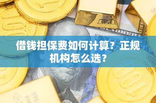 武汉借钱担保费如何计算？正规机构怎么选？