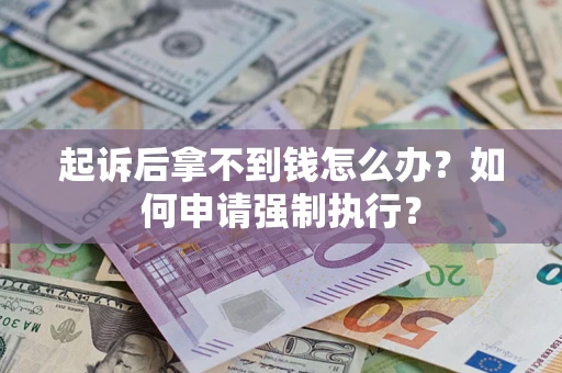 武汉起诉后拿不到钱怎么办？如何申请强制执行？