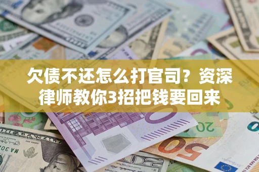 武汉欠债不还怎么打官司？资深律师教你3招把钱要回来