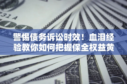 武汉警惕债务诉讼时效！血泪经验教你如何把握保全权益黄金期