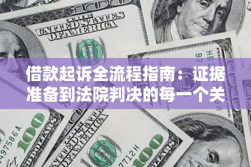 武汉借款起诉全流程指南：证据准备到法院判决的每一个关键步骤