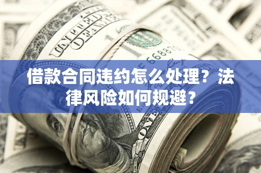 武汉借款合同违约怎么处理？法律风险如何规避？