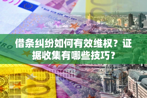 武汉借条纠纷如何有效维权？证据收集有哪些技巧？