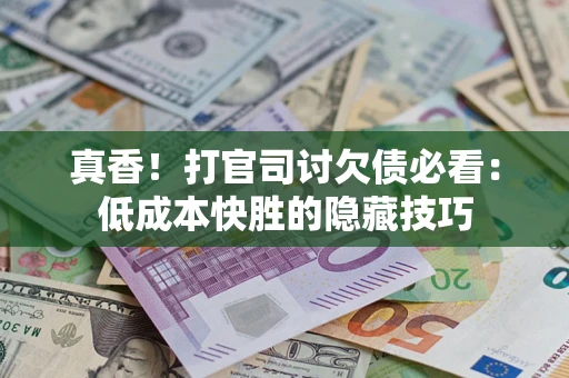 武汉真香！打官司讨欠债必看：低成本快胜的隐藏技巧