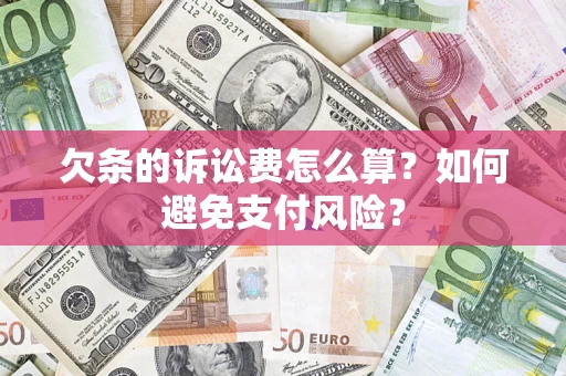武汉欠条的诉讼费怎么算？如何避免支付风险？