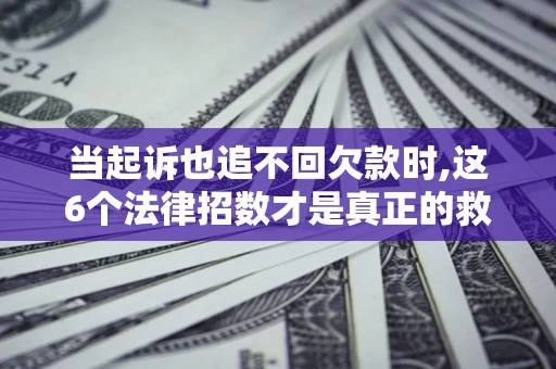 武汉当起诉也追不回欠款时,这6个法律招数才是真正的救命稻草
