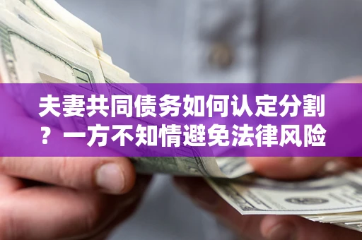 武汉夫妻共同债务如何认定分割？一方不知情避免法律风险必看！